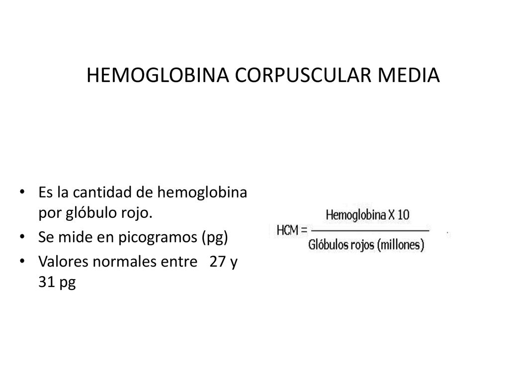 niveles normales de hemoglobina corpuscular media niveles normales de hemoglobina corpuscular media